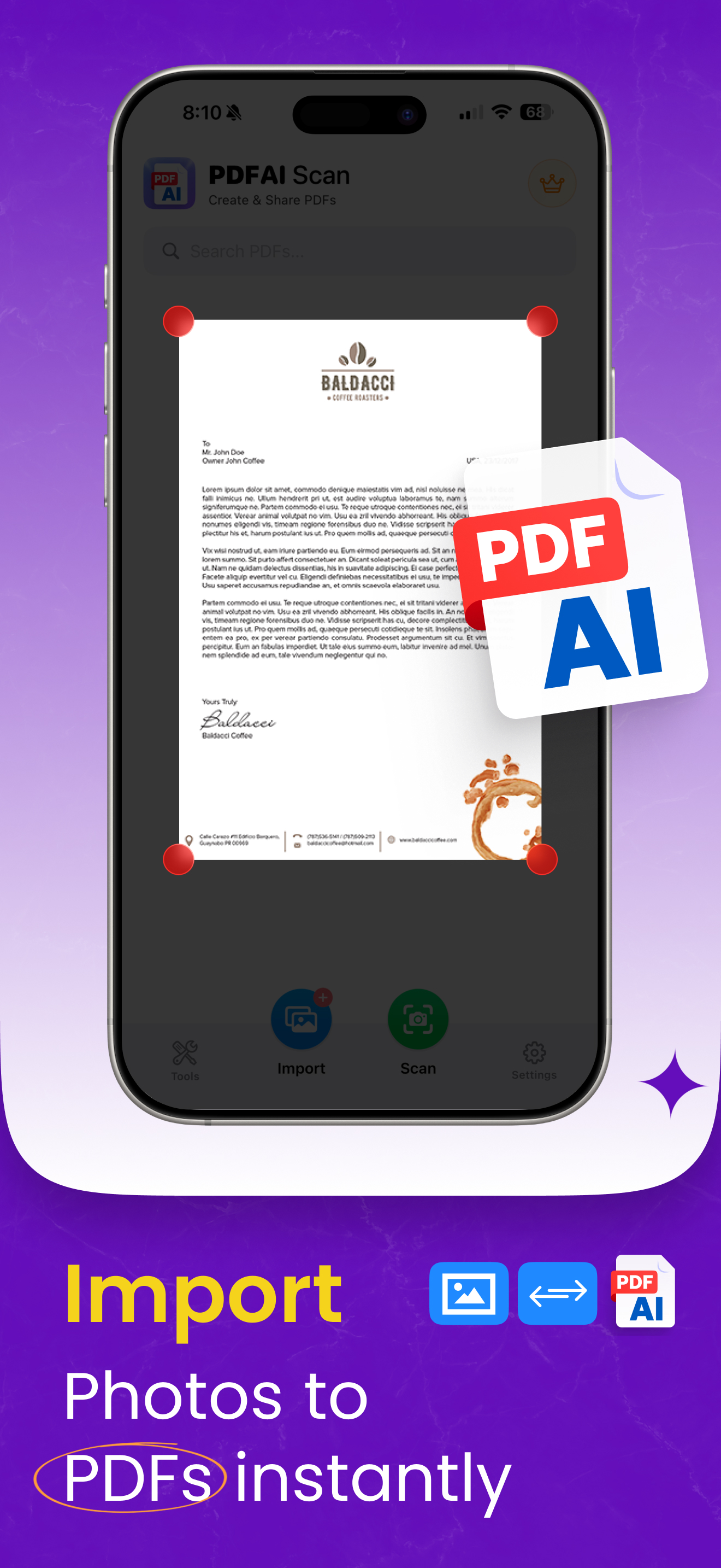 PDFAI Scan - OCR Text Recognition